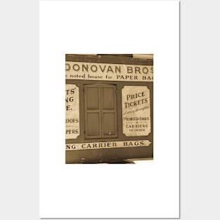 Vintage sign in London Donovan Brothers old business Posters and Art